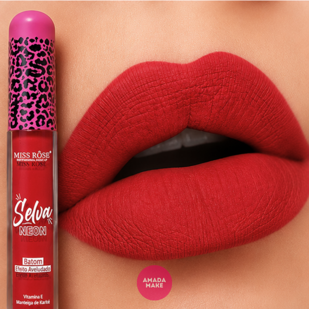 Batom Aveludado Selva Neon Miss Rose - 04