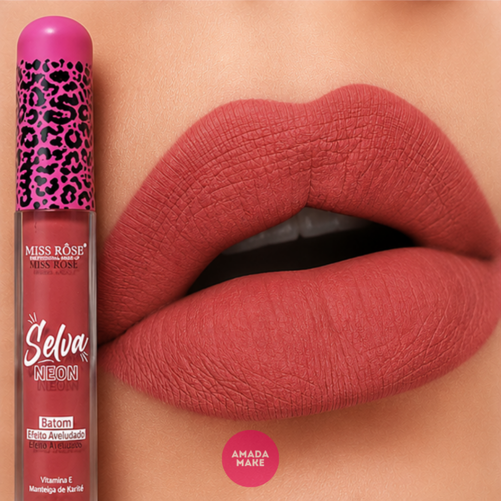 Batom Aveludado Selva Neon Miss Rose - 03