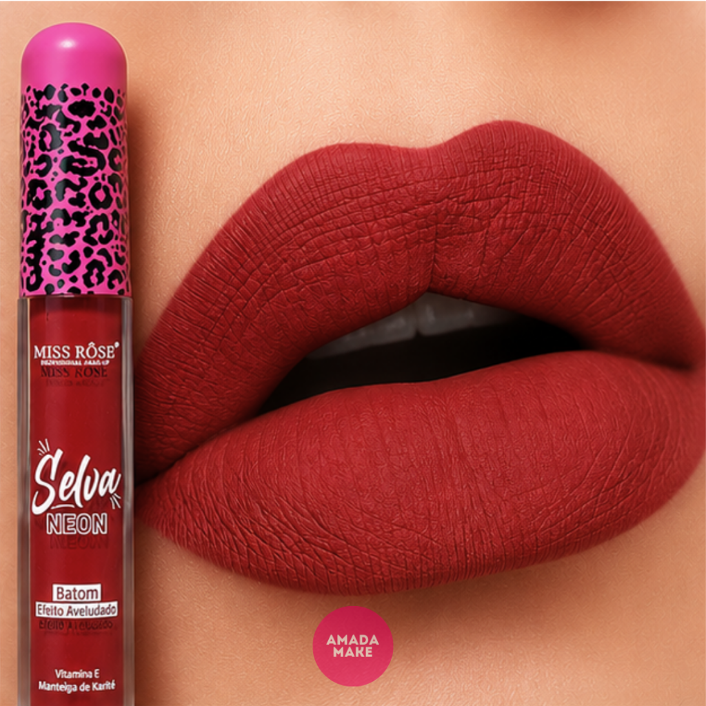 Batom Aveludado Selva Neon Miss Rose - 02