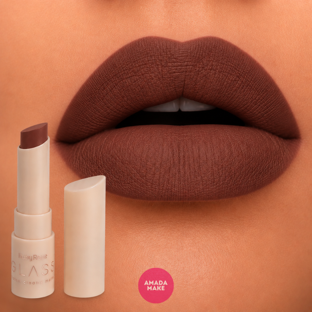 Batom Creamy Matte Glass Ruby Rose - BG04