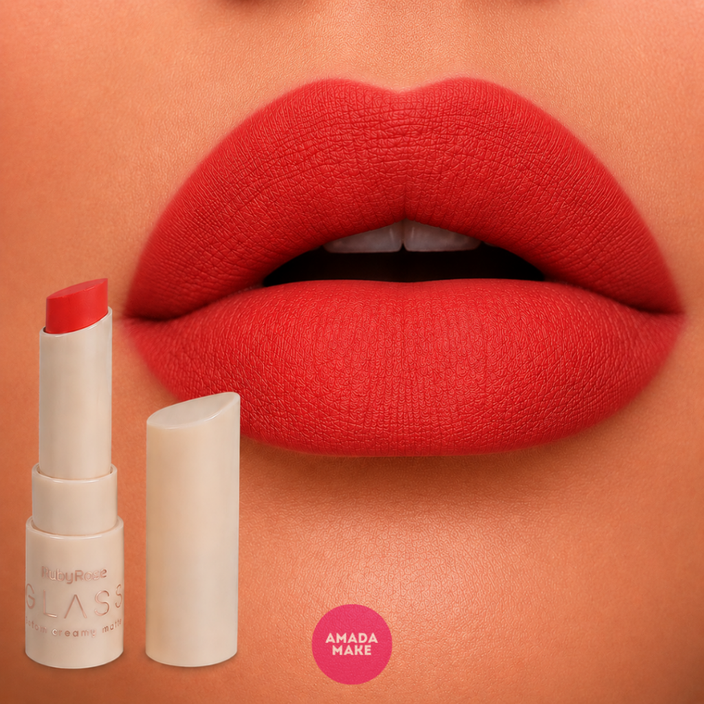 Batom Creamy Matte Glass Ruby Rose - BG05