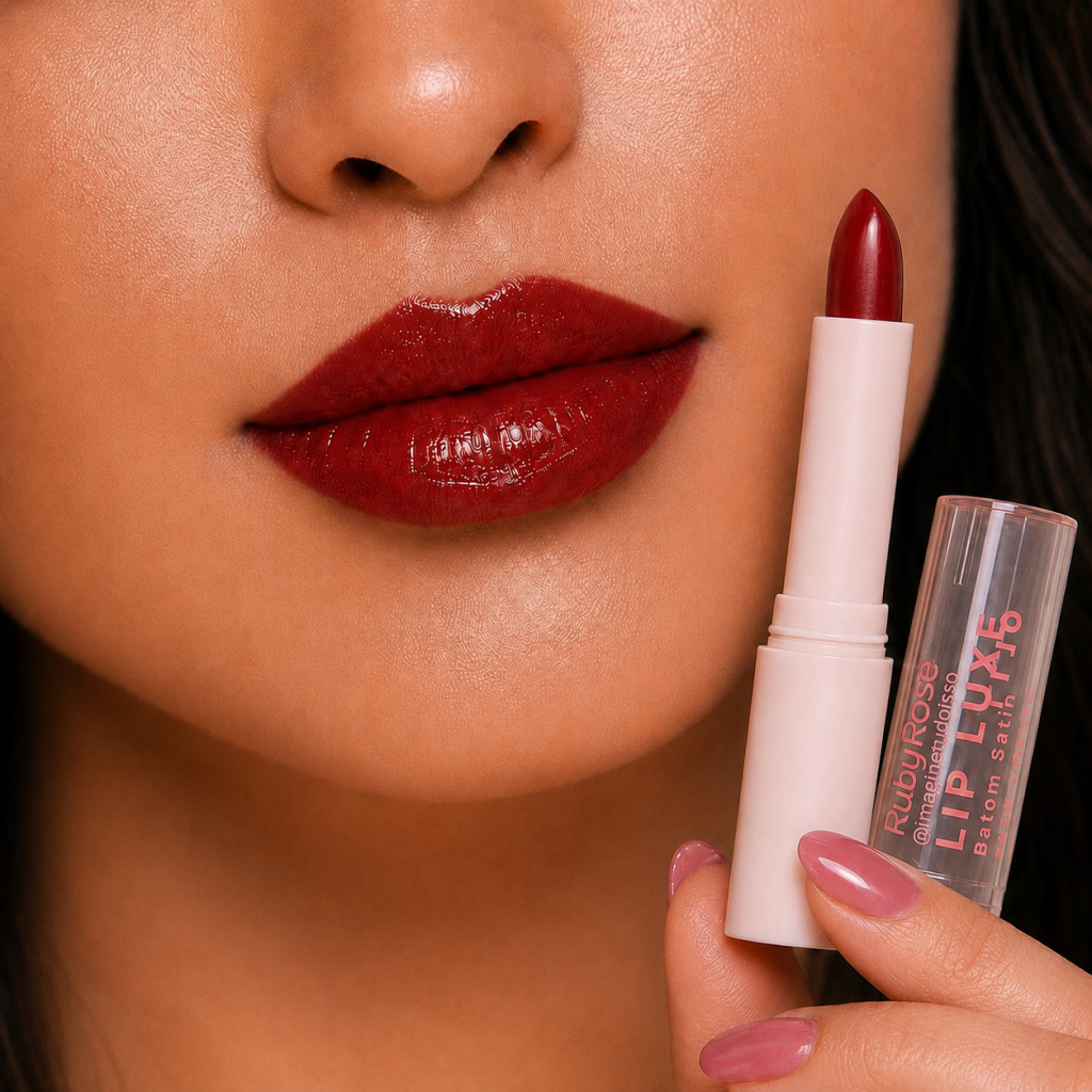 Batom bastão Lip Luxe Satin Ruby Rose - LL10