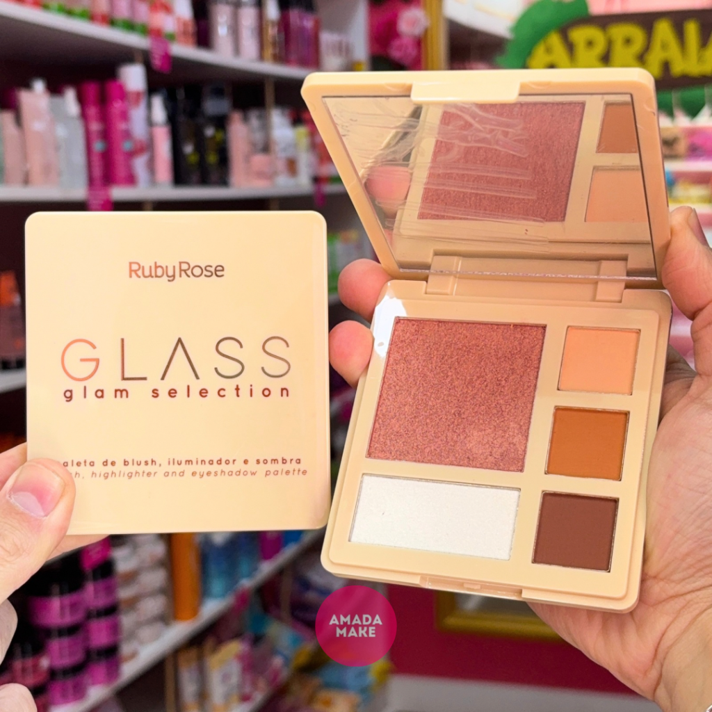 Paleta de Blush Iluminador e Sombras Glass - 02