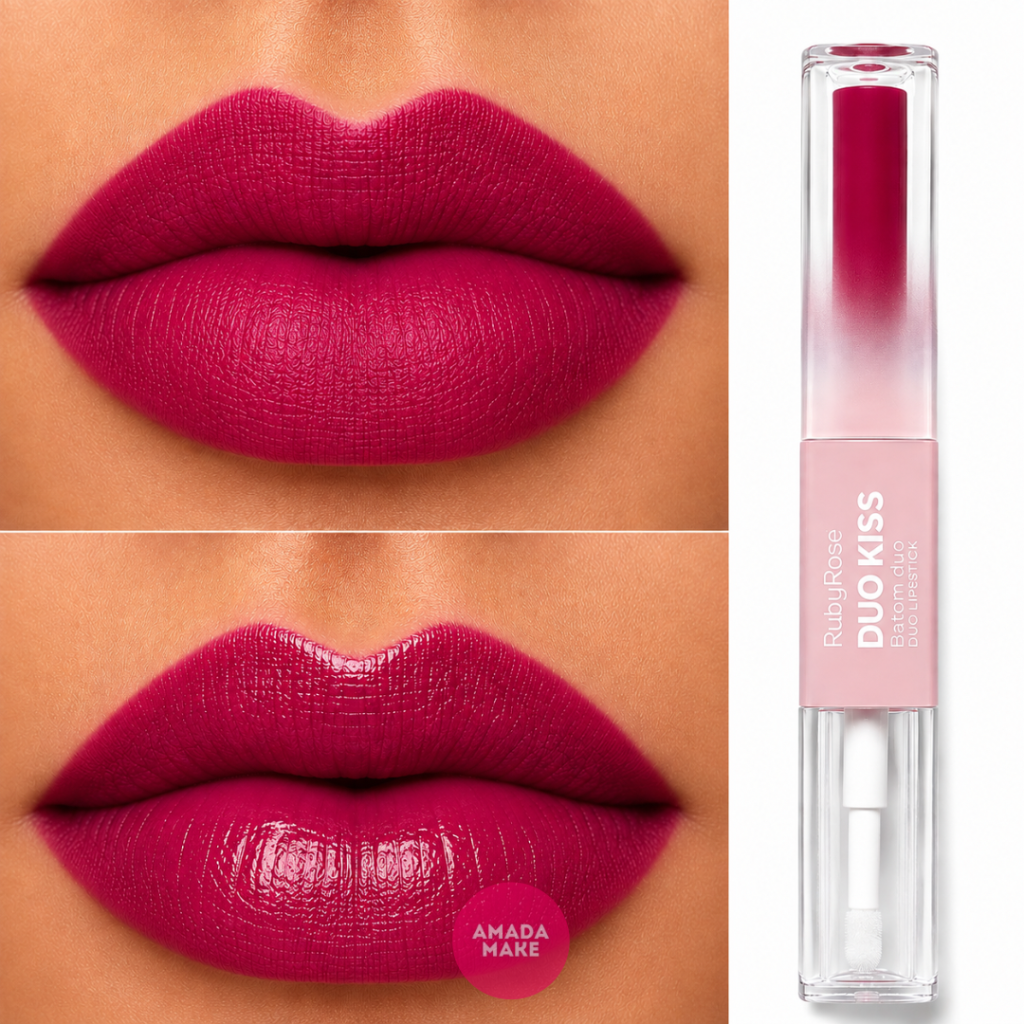 Batom Matte + Gloss Duo Kiss Ruby Rose - DK03
