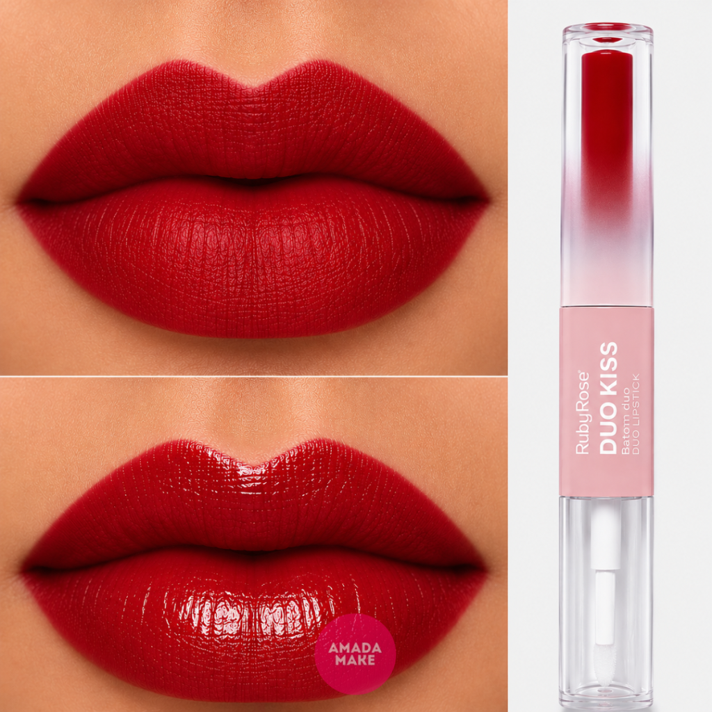 Batom Matte + Gloss Duo Kiss Ruby Rose - DK03