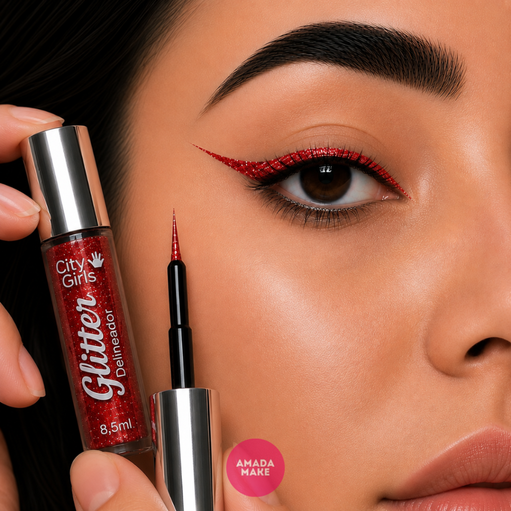 Delineador Glitter City Girls - Vermelho