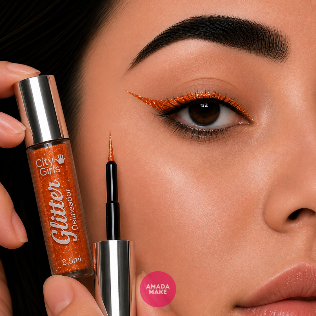 Delineador Glitter City Girls - Laranja 