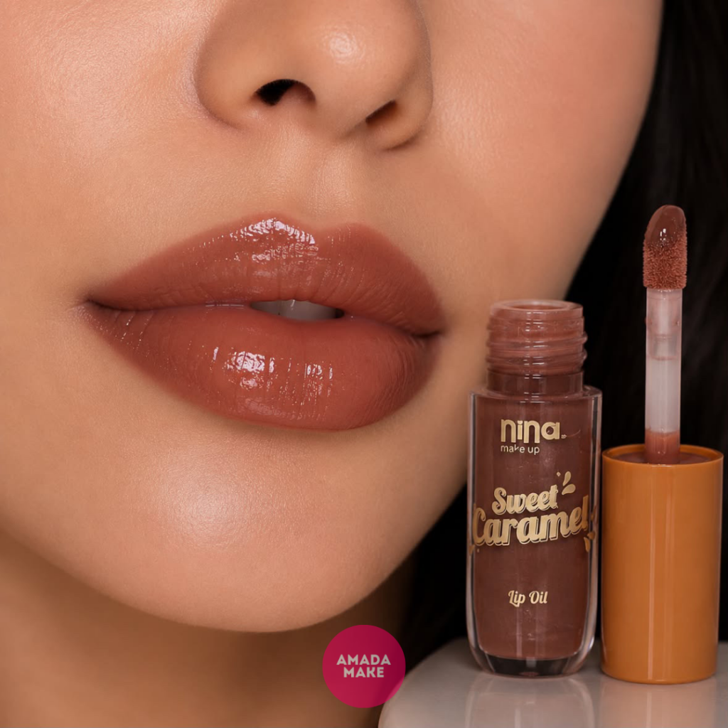 Gloss Lip Oil Sweet Caramel Nina Make Up - Night