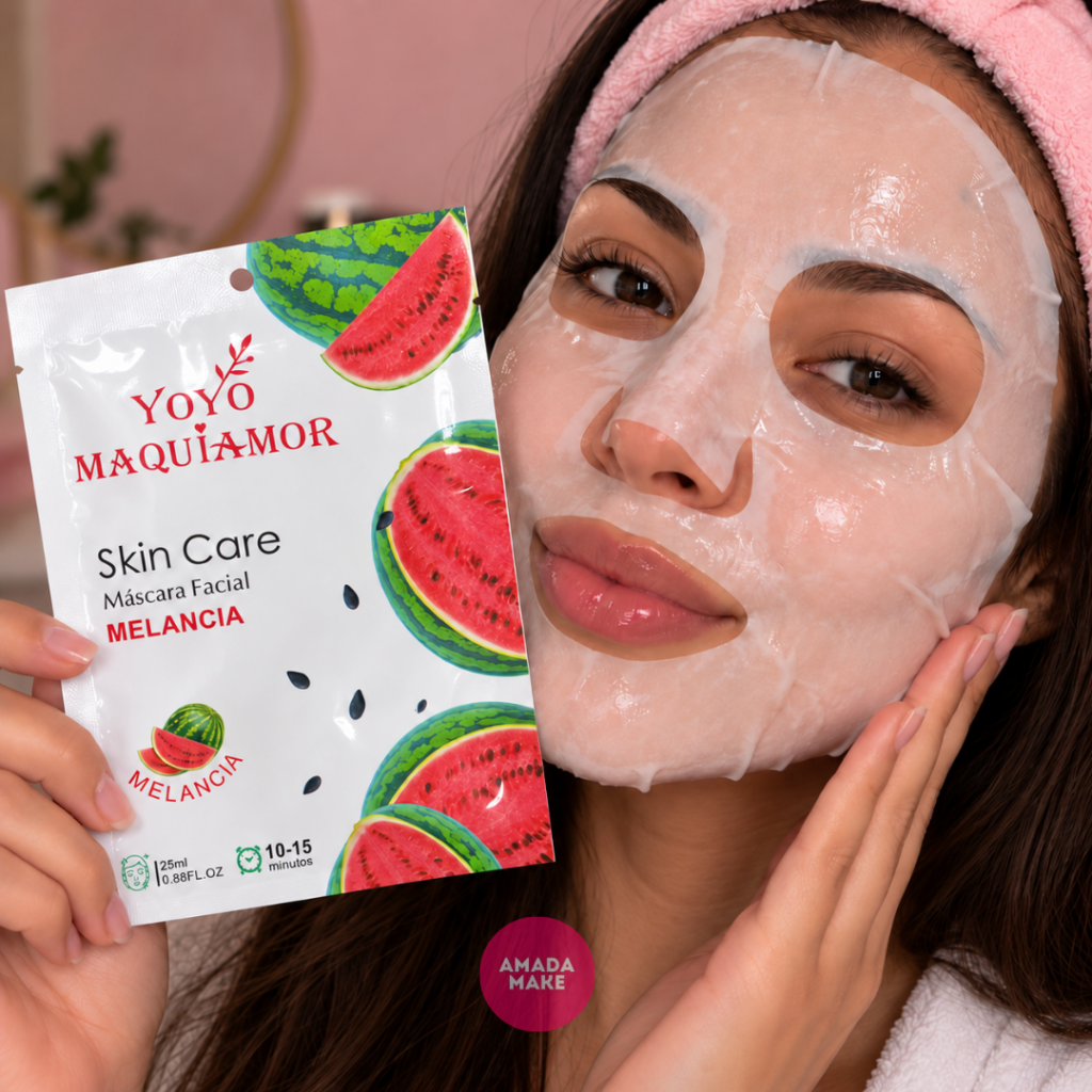 Máscara Facial Coreana Melancia Yoyomaquiamor