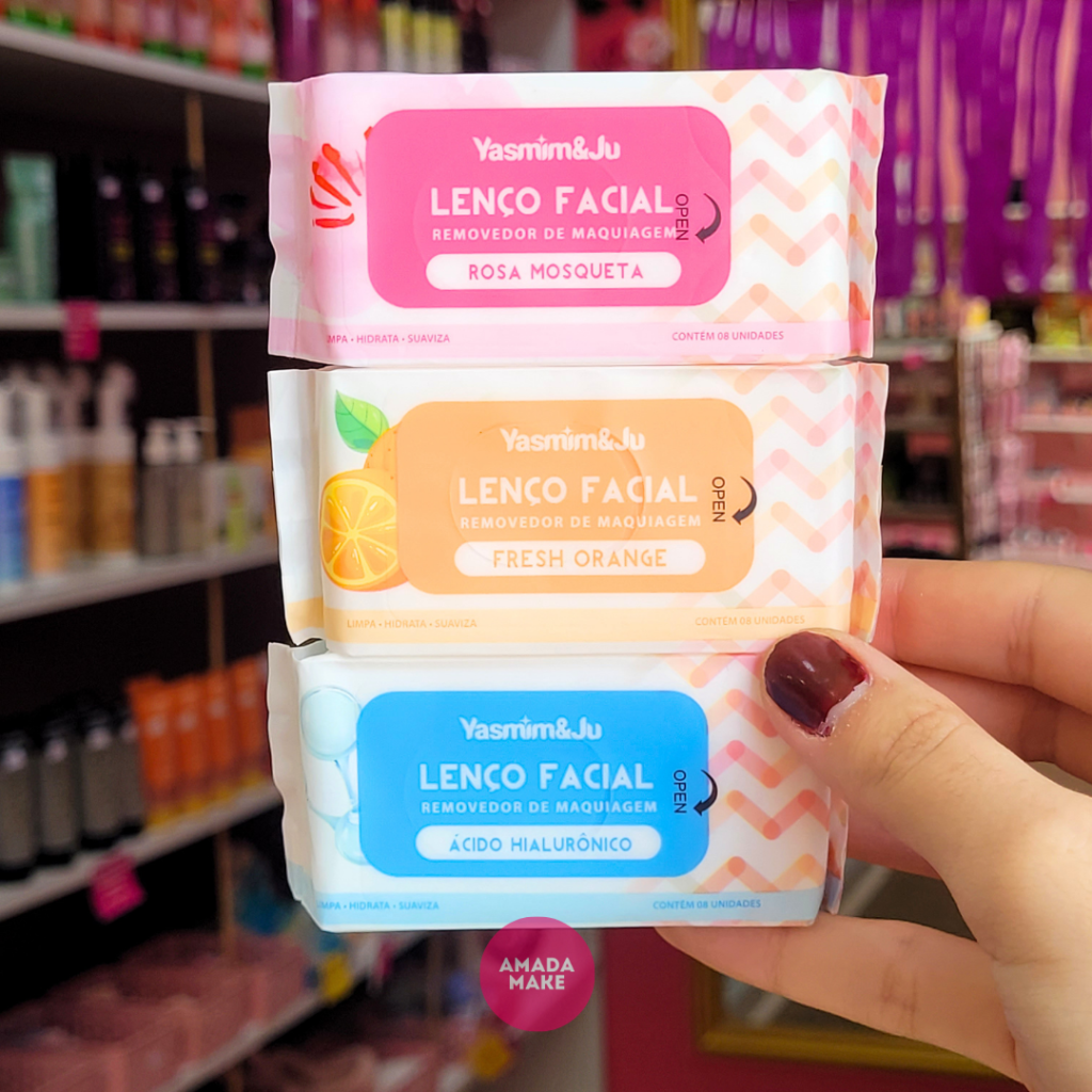 Mini Lenço Facial Removedor de Maquiagem – 8 unidades