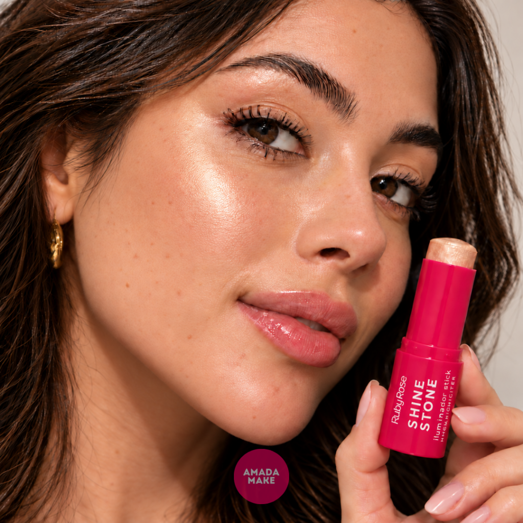 Iluminador Stick Shine Stone Ruby Rose - Pearly Glam