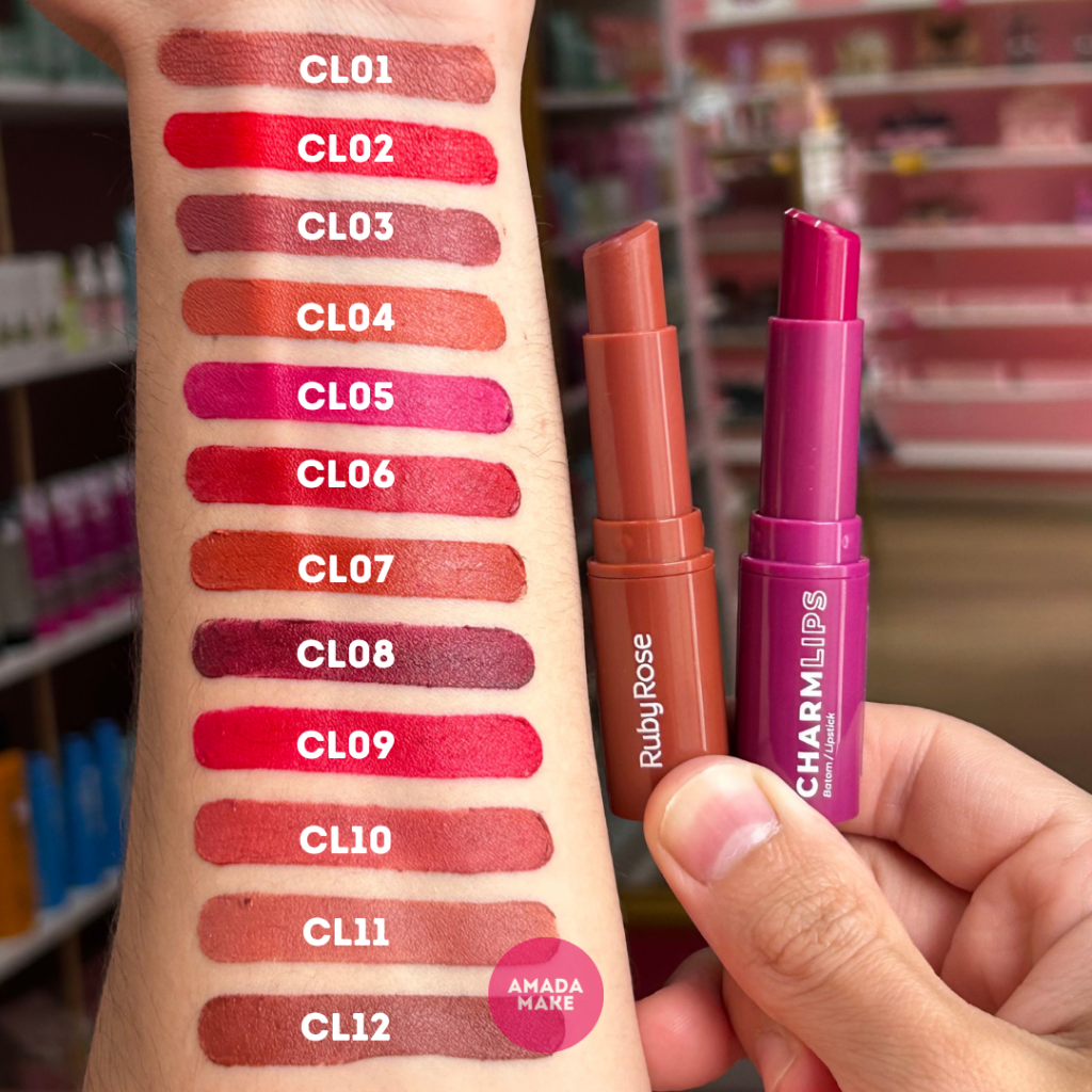 Batom Charm Lips Ruby Rose - 1