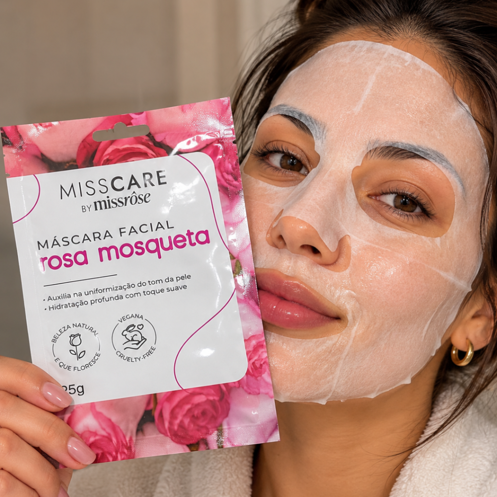 Máscara Facial Coreana - Rosa Mosqueta
