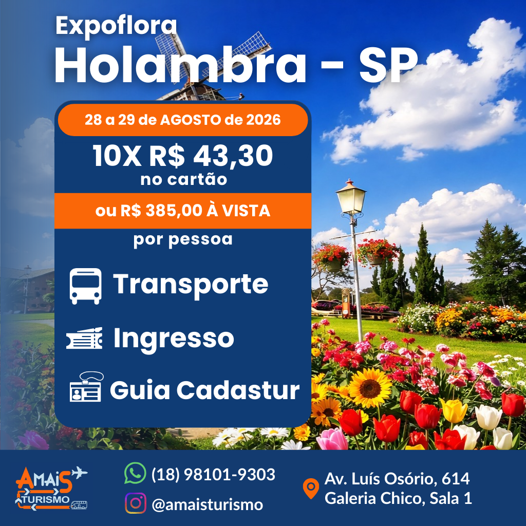 EXPOFLORA EM HOLAMBRA - AGOSTO 2026