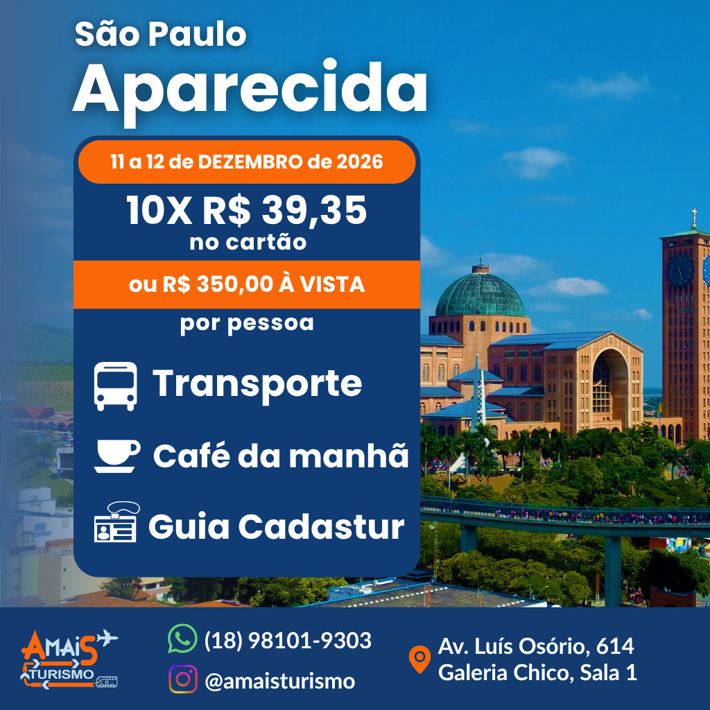 APARECIDA BATE E VOLTA - DEZEMBRO DE 2026