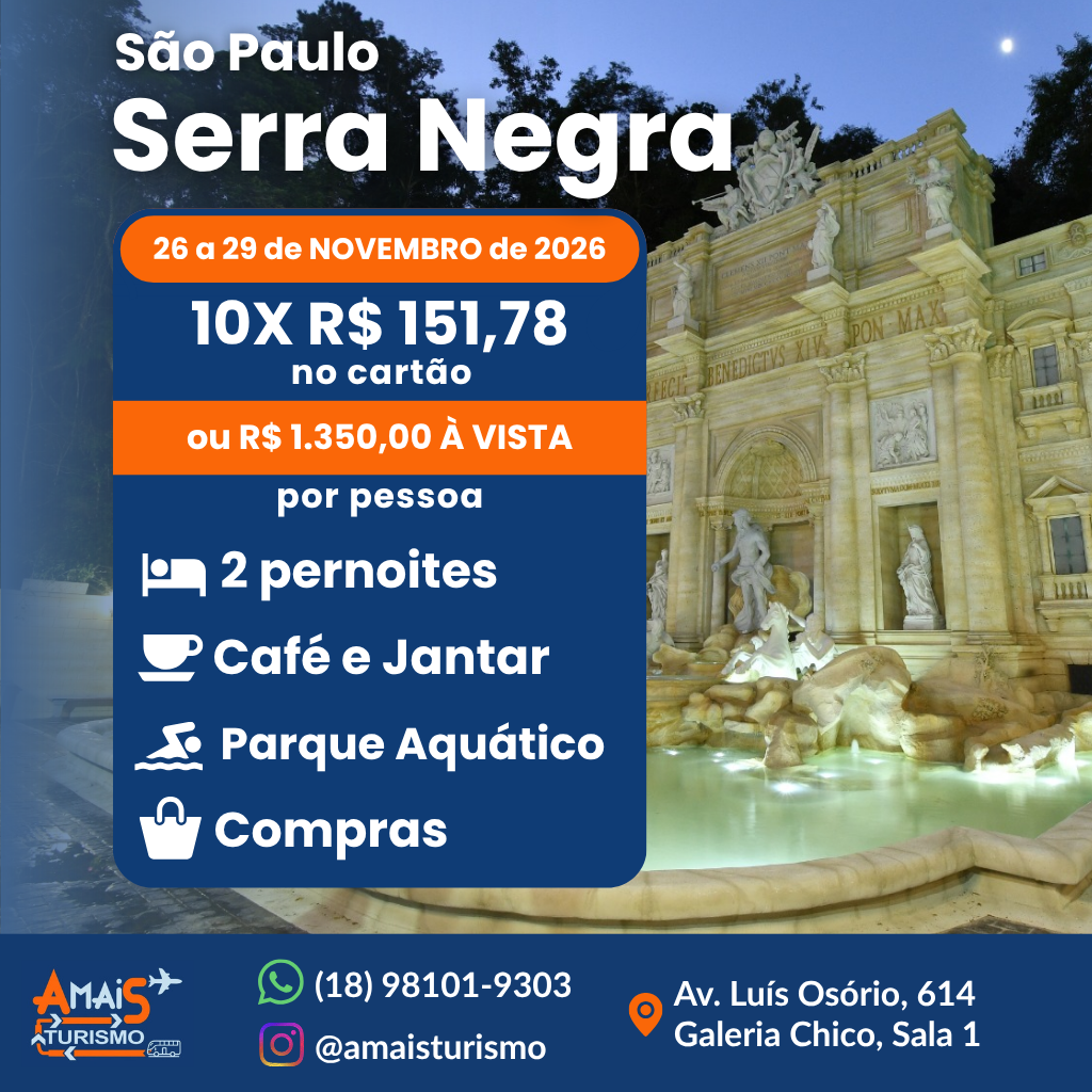 SERRA NEGRA - NOVEMBRO DE 2026