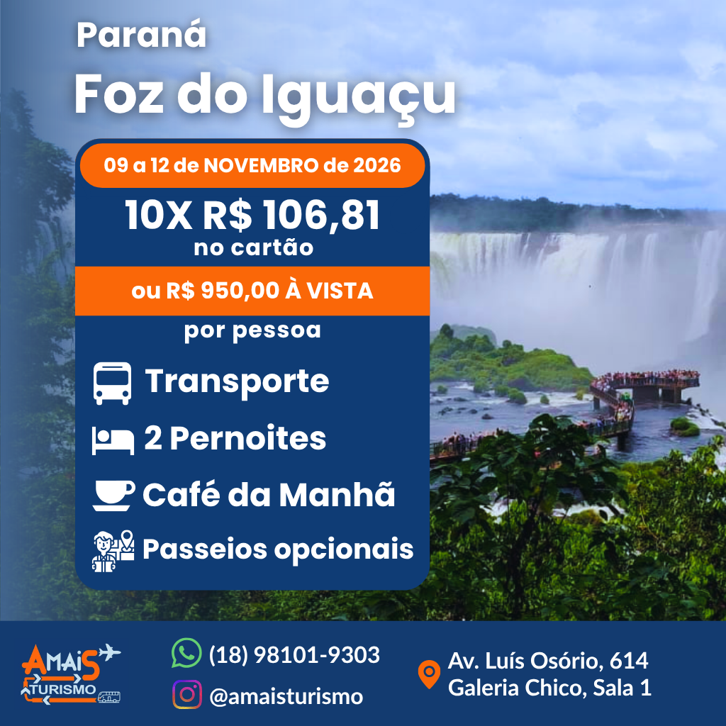 FOZ DO IGUAÇU - NOVEMBRO 2026