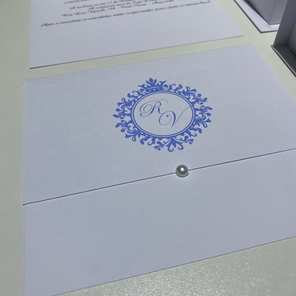 Convite de Casamento (Mini - 43) Arabesco Floral