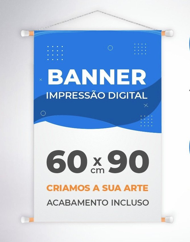 Banner 60x90 + Bastão e Cordão