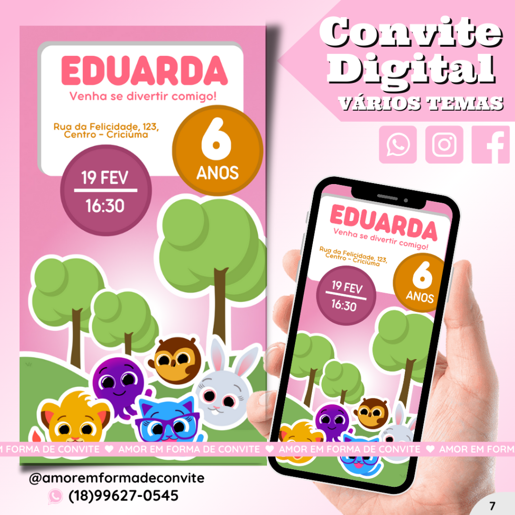 Convite Digital Infantil - Bolofofos - 7