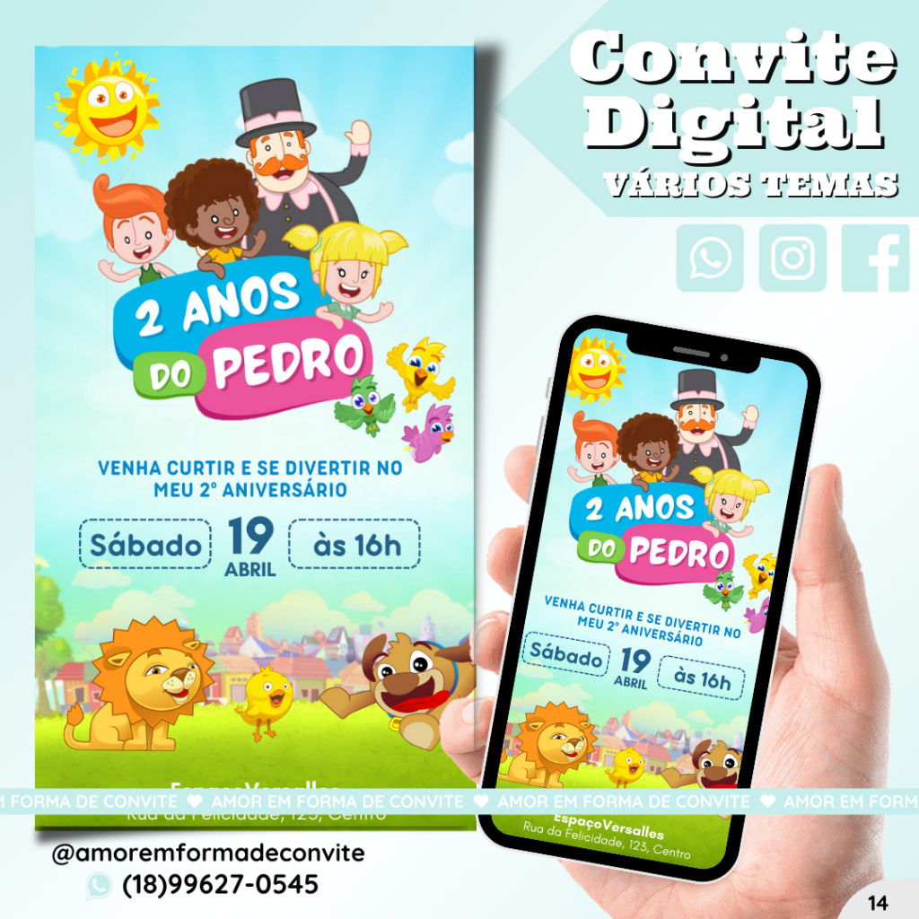 Convite Digital Infantil - Fazendinha - 14