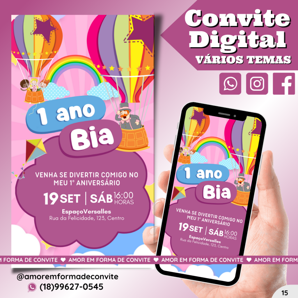 Convite Digital Infantil - Mundo Bita - 15