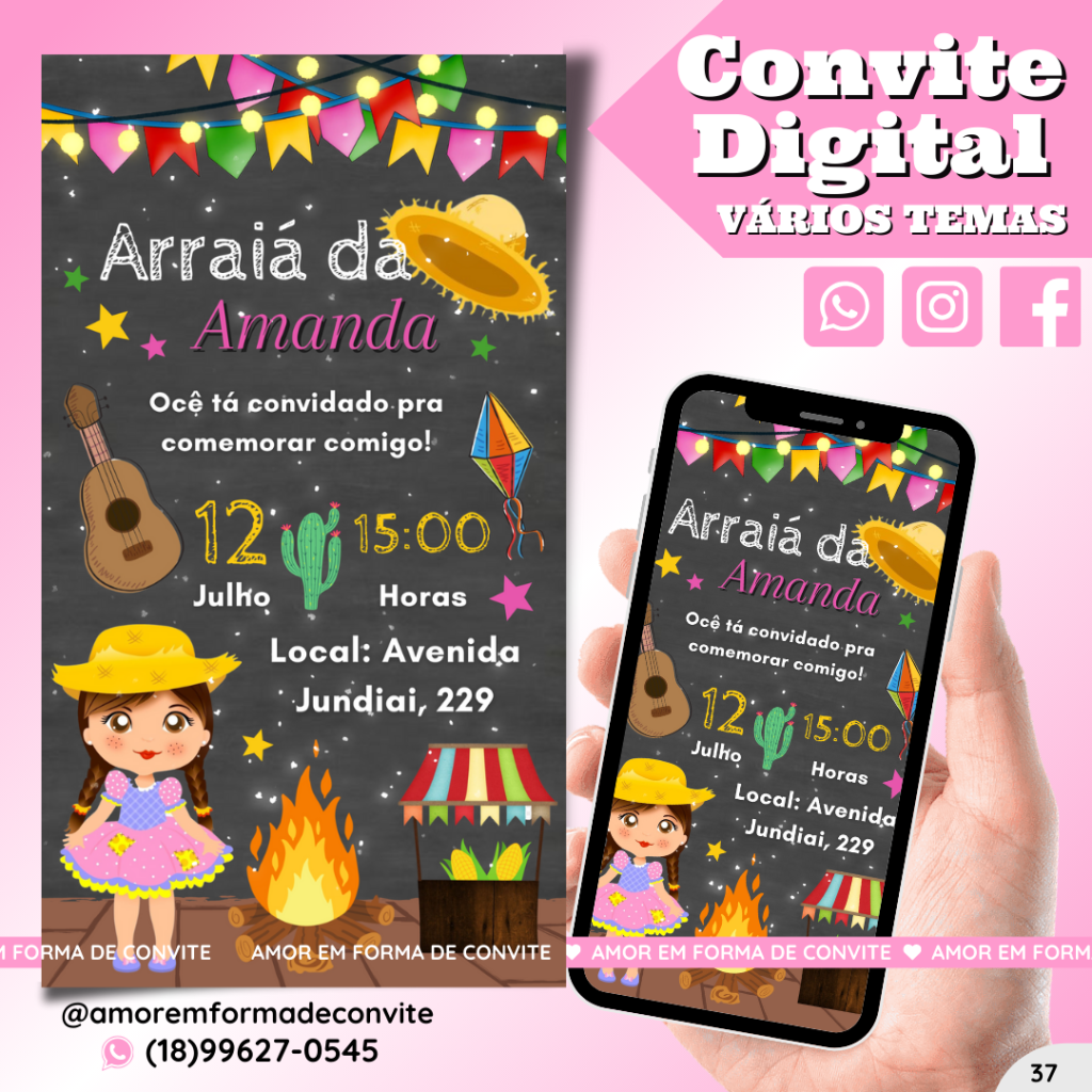 Convite Digital Infantil - Bob Esponja - 37