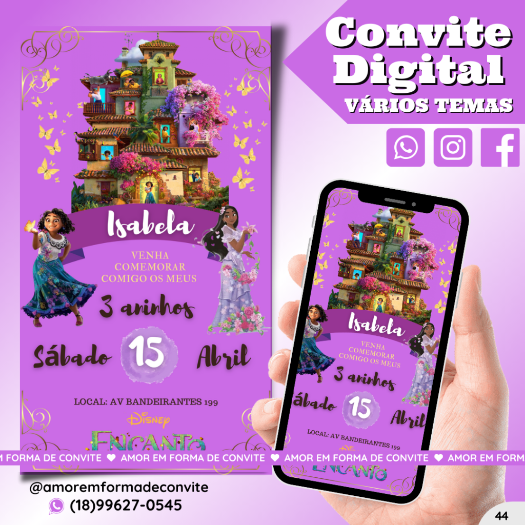 Convite Digital Infantil - Encanto - 44