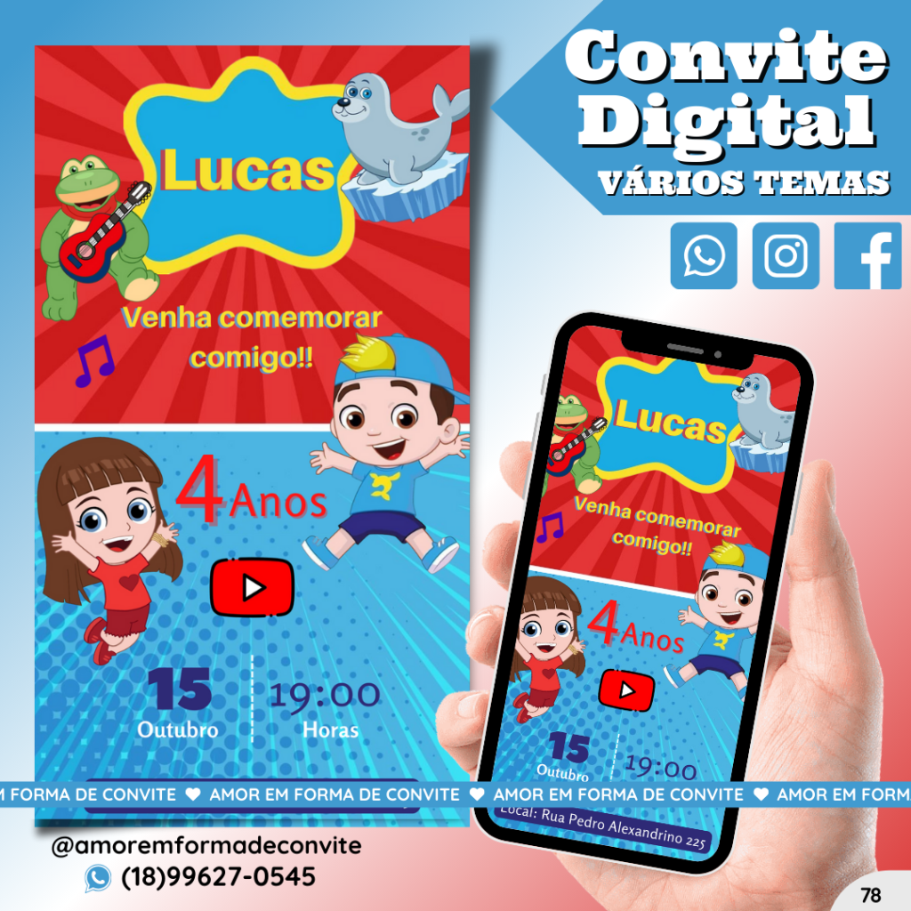 Convite Digital Infantil - Lucas Netto - 78