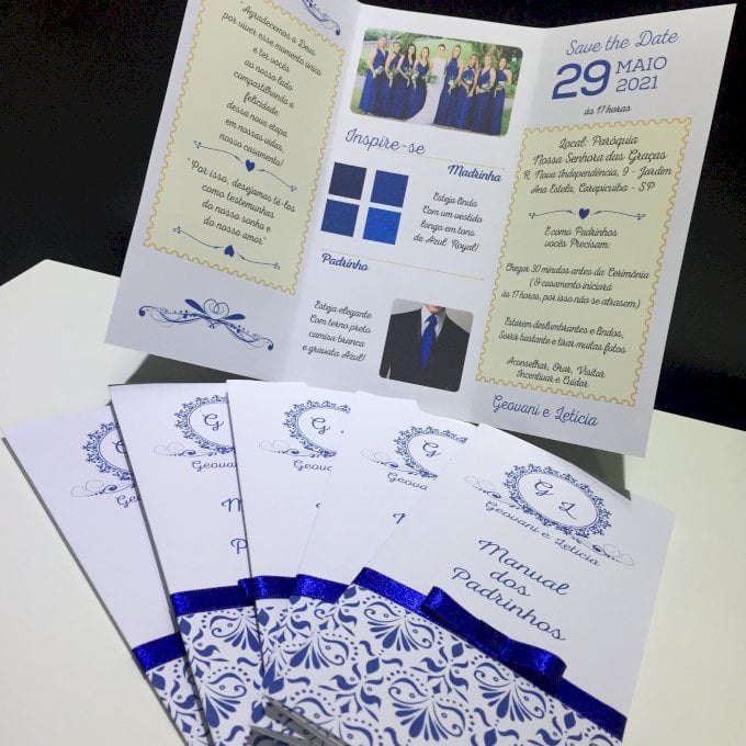 Manual dos Padrinhos livreto (Manual L - 04) Azul Royal, Bic