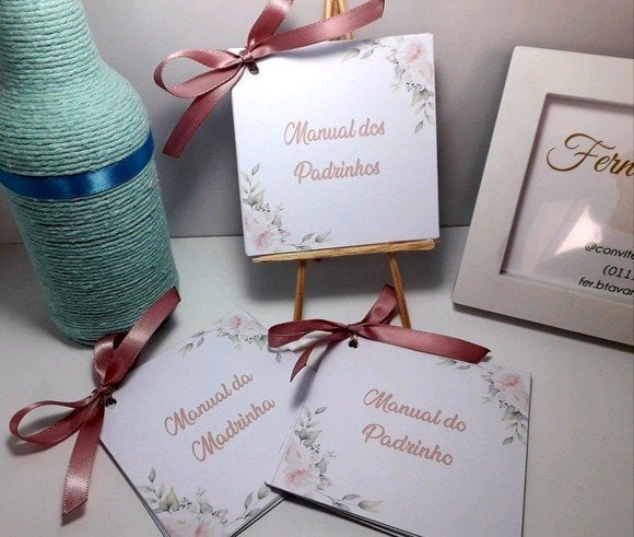 Manual dos Padrinhos 12 Páginas (Manual 12 - 03) Rose Rosa