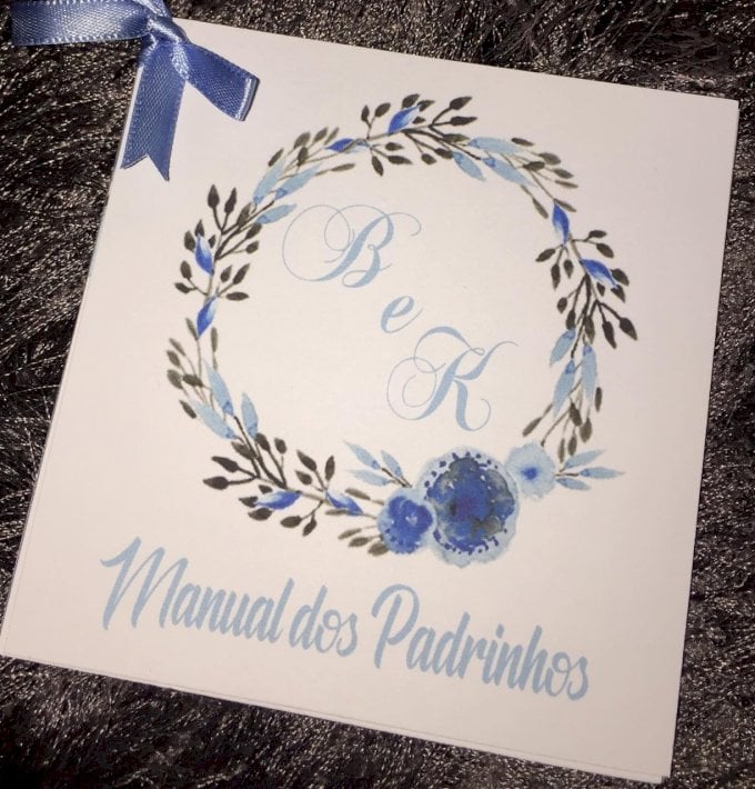 Manual dos Padrinhos 12 Páginas (Manual 12 - 01) Azul Serenitty