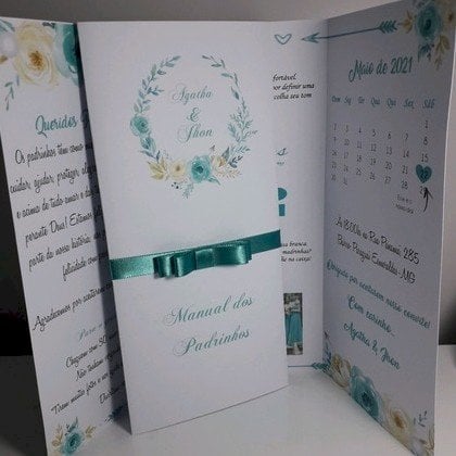 Manual dos Padrinhos Livreto (Manual L - 09) Verde Azul Serenitty
