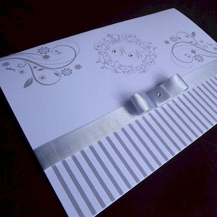 Convite de Casamento (A4 Bodas - 04) Arabesco Bodas de Prata