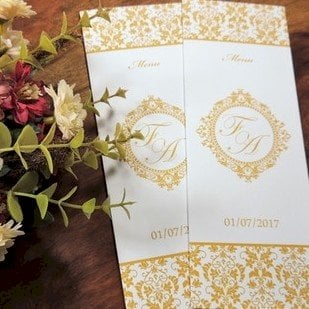 Menu Cardápio (Menu - 08) Dourado