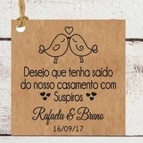 Tag Agradecimento (Diversos - 08) Suspiro Kraft Rústico 