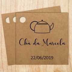 Tag Agradecimento (Diversos - 21) Kraft Rústico Chá 