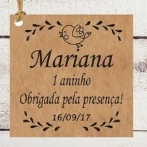 Tag Agradecimento (Diversos - 22) Kraft Rústico Obrigado pela Presença