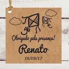Tag Agradecimento (Diversos - 23) Kraft Rústico Obrigado pela Presença
