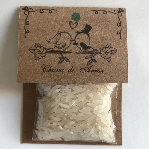 Chuva de Arroz (Diversos - 33) Kraft Rústico chuva de arroz 