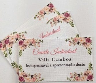 Convite Individual (Individual - 01) Convite Individual Floral