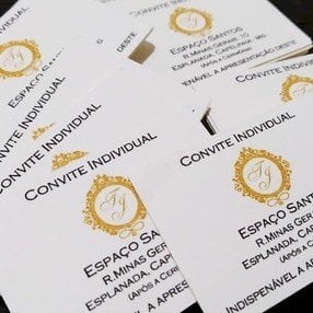 Convite Individual (Individual - 02) Convite Individual Floral