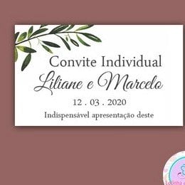 Convite Individual (Individual - 05) Convite Individual Floral