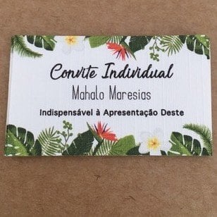 Convite Individual (Individual - 09) Convite Individual Floral