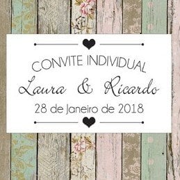 Convite Individual (Individual - 12) Convite Individual Floral