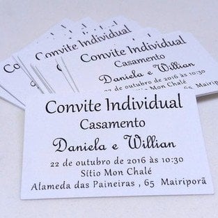 Convite Individual (Individual - 13) Convite Individual Floral