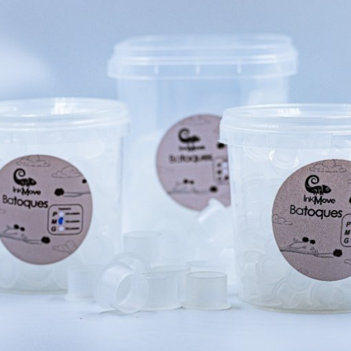 Batoque Ink Move silicone branco M - 100 unidades