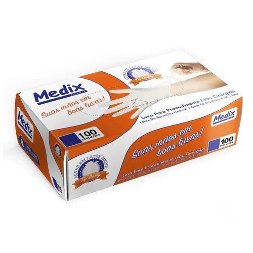 Luva Medix latéx c/ pó profissional - M
