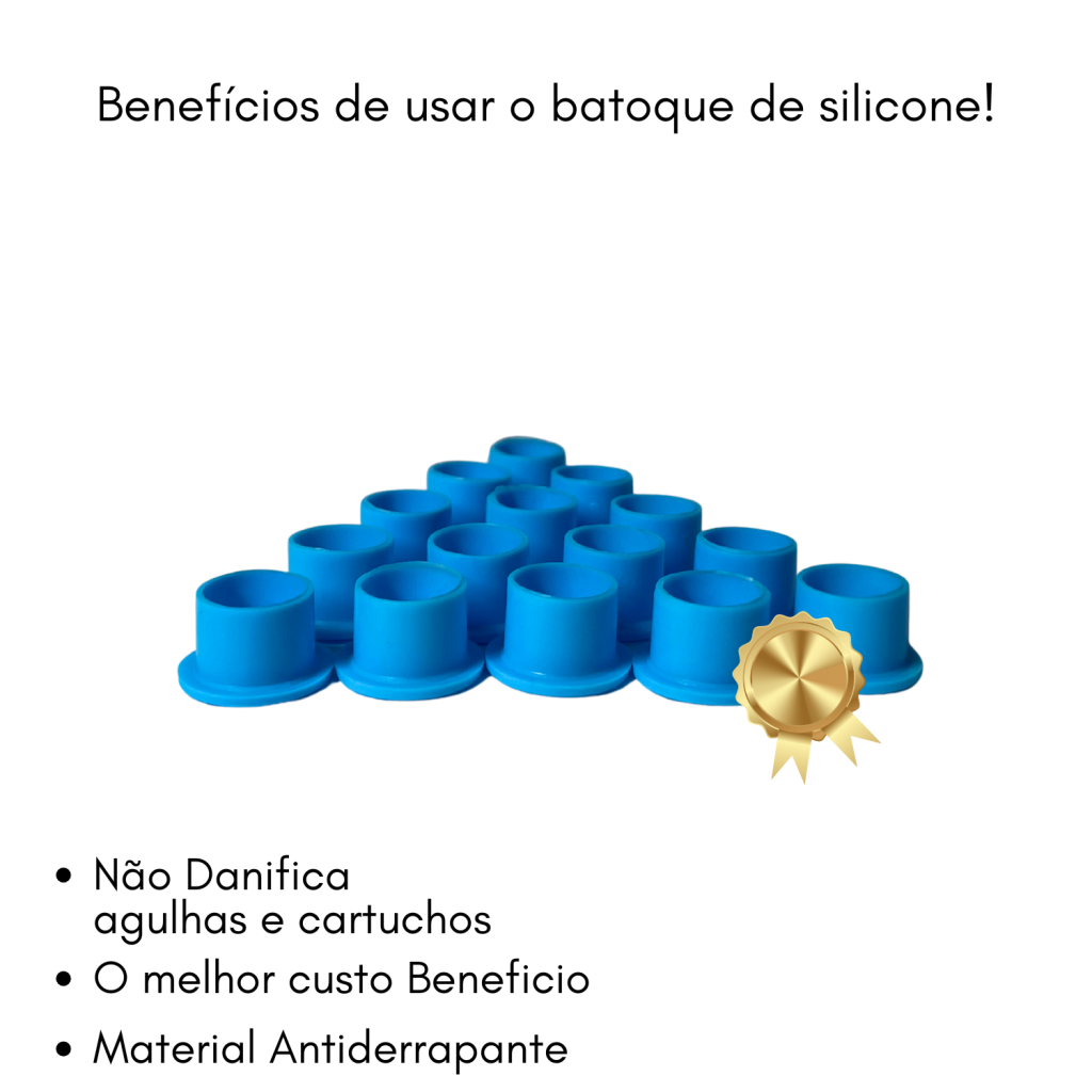 Batoque Ink Move silicone azul M - 200 unidades