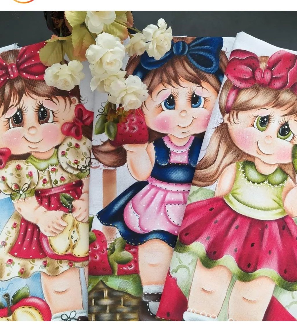 Meninas melancia, maçã e morango 